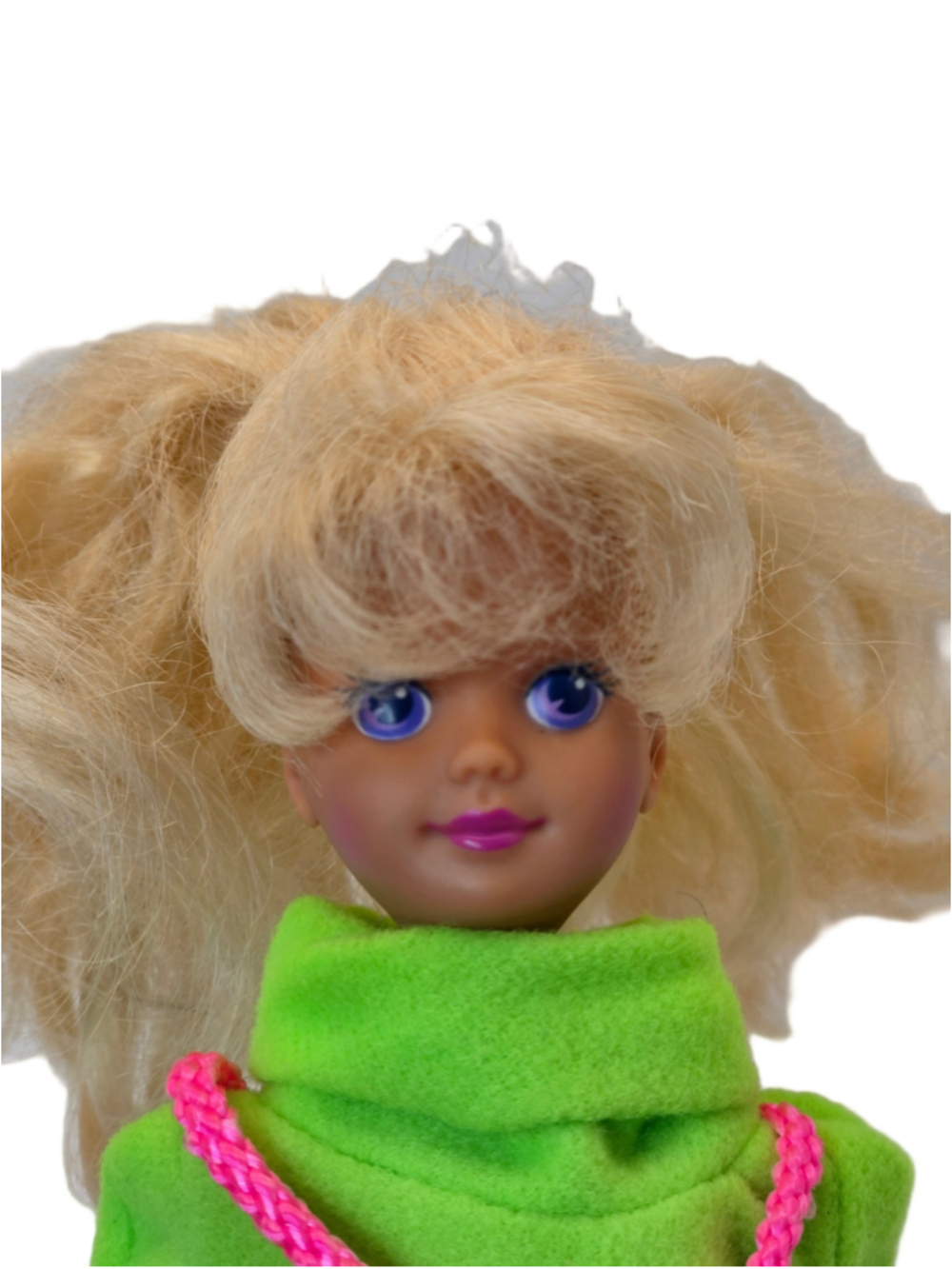 Girls Mattel Barbie Doll One Size Green and Pink Outfit